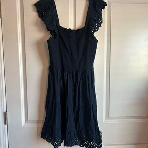 Women’s Navy Eyelet Sundress - time and tru